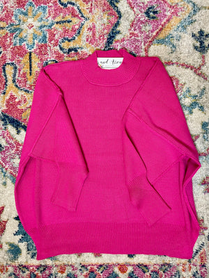 Time to Party Sweater-Hot Pink