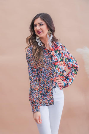 Fabulously Floral Button Up Top
