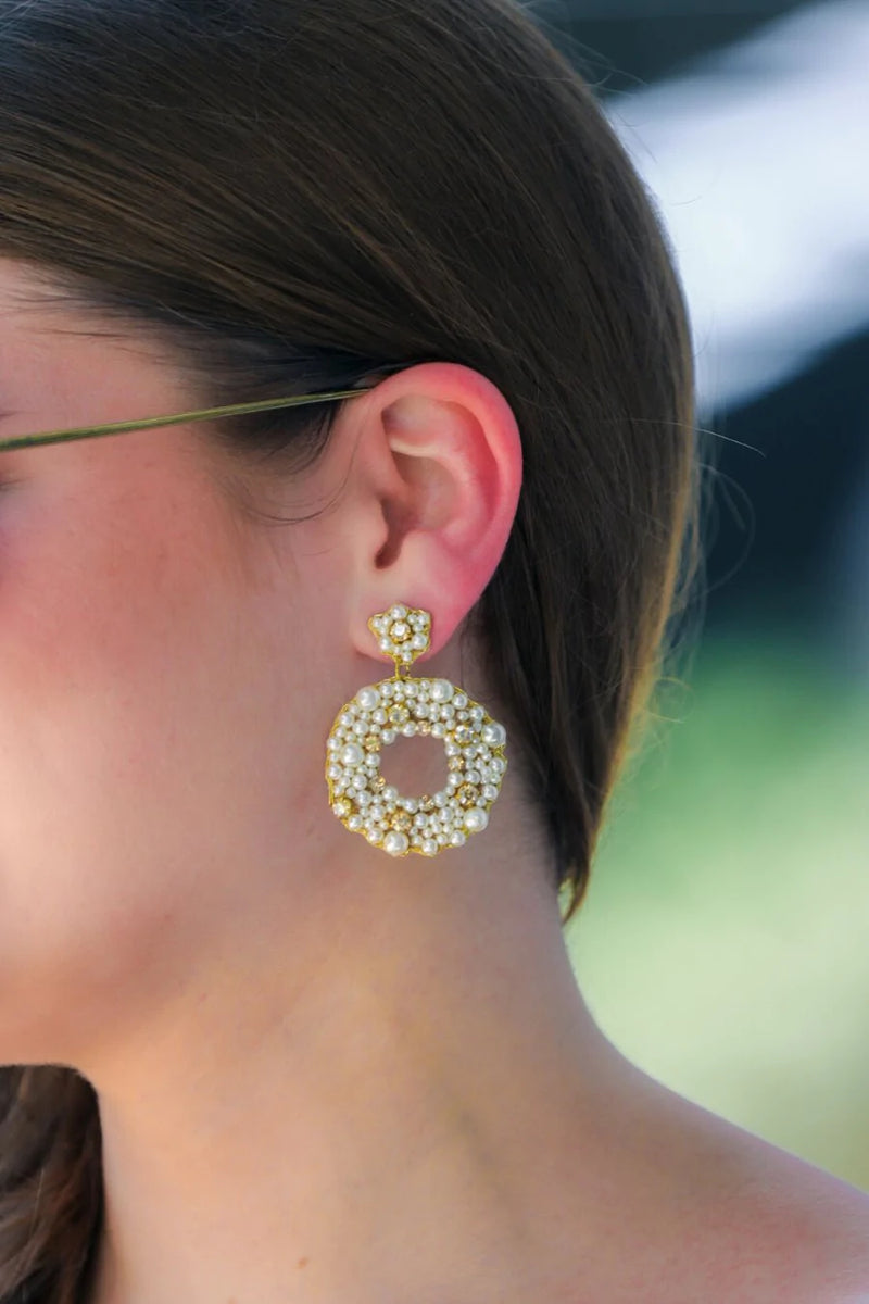 Pearl/Gold Earrings